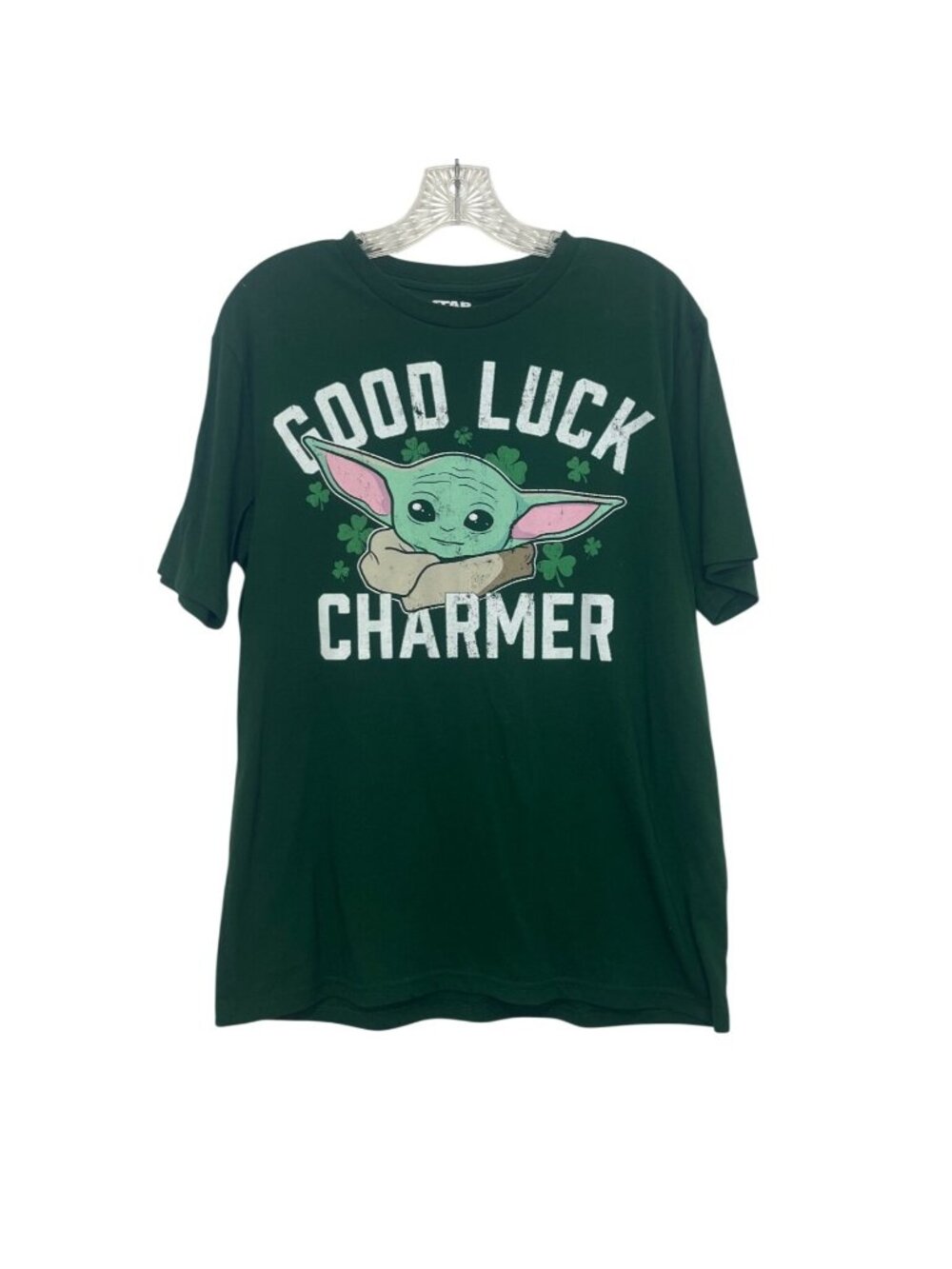 Star Wars Mandalorian Good‎ Luck Charmer Graphic Tshirt Medium Green